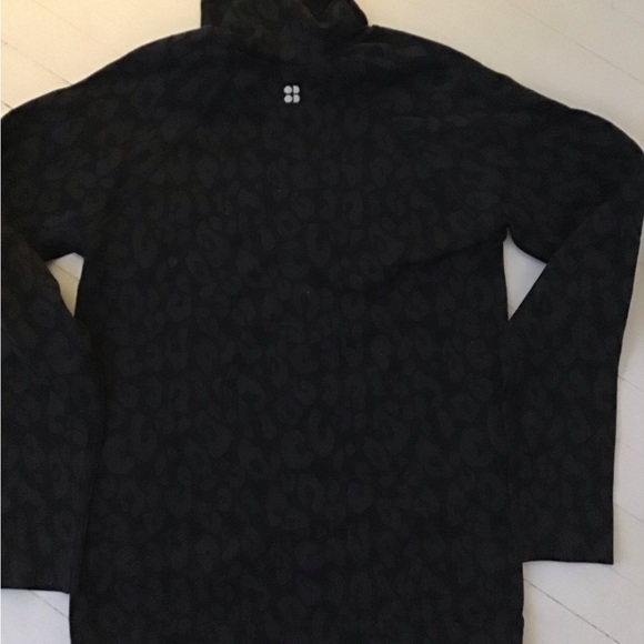 NWT Sweaty Betty High Neck Leopard Jacquard Base Layer Top - Picture 10 of 10